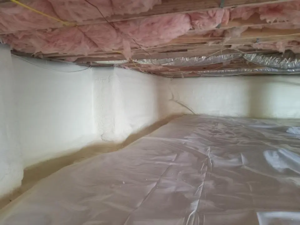 Crawl space encapsulation with closed-cell spray foam for Attic Insulation in Wabash